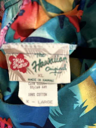 Women's XL Vintage Hilo Hattie Hawaiian Muumuu Dress Vibrant Colors RCD|158782
