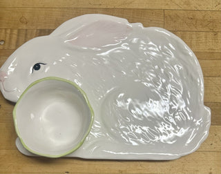Vintage Rabbit Serving Dish with Bowl NIB  RSV|58044