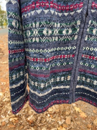 JP vintage Y2K Shaver Lake zip-front cardigan sweater Size L