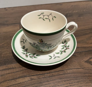 Vintage Spode Christmas Tree Tea Cup & Saucer RCD|126425