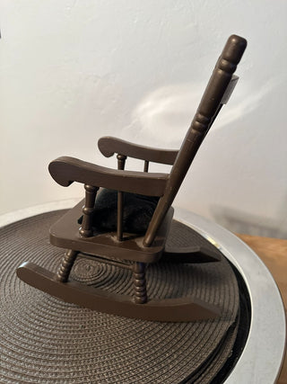 Chair Rocker Wood Miniature Brown MTS|94946