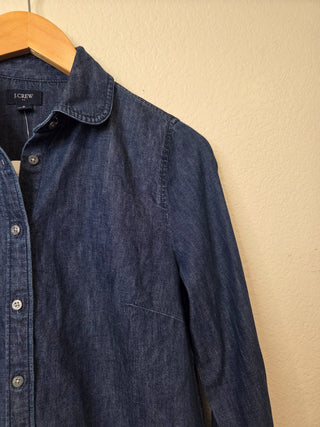 NEW! J. Crew 100% cotton denim button down - NWT RSV|158453