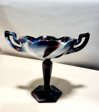 Westmoreland Slag Glass Pedestal Compote RSV|159056