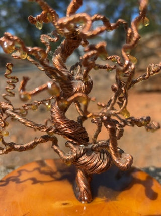 KW freestanding copper wire tree 7 1/2”