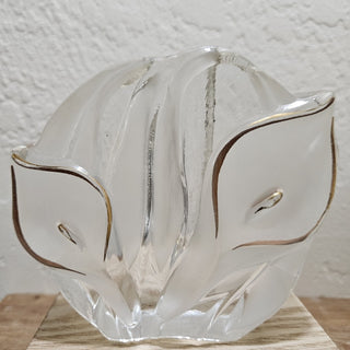 Vintage Walther Frosted Glass Calla Lily Bud Vase (BRI)|45574
