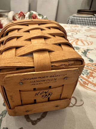 Longaberger Hostess Basket with Leather Handle and Liner MTS|104329