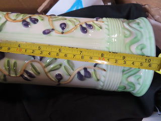 Green white & purple vase MTS