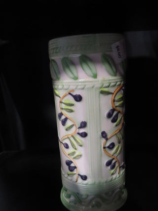 Green white & purple vase MTS