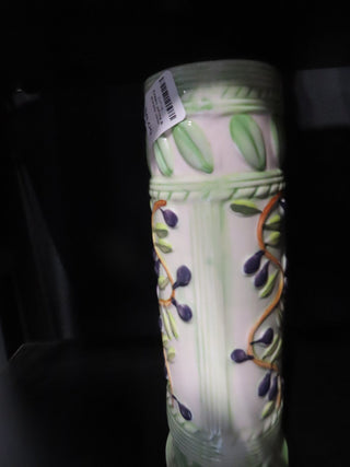 Green white & purple vase MTS