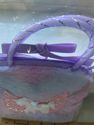 Kids Cute Sequins Unicorn Purple Handbag