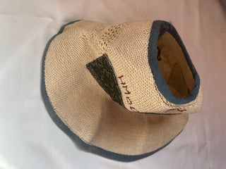 Hemp Fiber Embroidery Hat with back adjustable Hat for woman.|111843