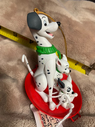 Vintage Grolier Disney 101 Dalmatians on Sled Ornament MTS|131181