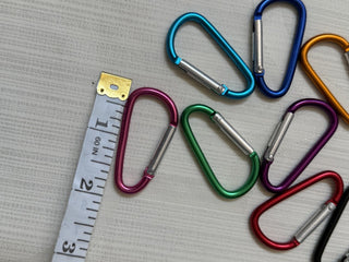 Mini Aluminum Keychain Carabineer Clips 9 pack Asst. Colors RCD|95400