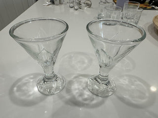 Vintage Ribbed Petals Design Parfait Glasses - set of 2 MTS|91952