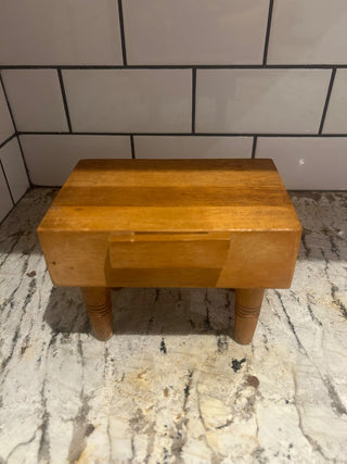 Mini Butcher Block Table   MTS|107053