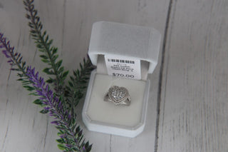 925 Judith Ripka CZ Pave Heart RIng -5 MTS|151560