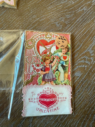 1910 3D pull out Valentines  day card pink To my Valentine RCD
