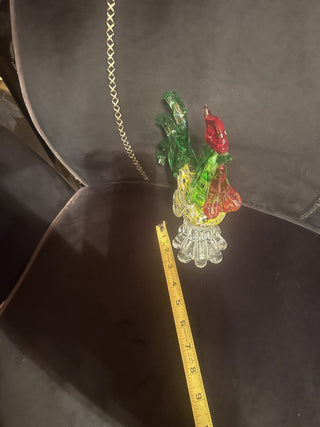 Vintage Murano Confetti Glass Rooster MCM Figurine #62 VV MTS