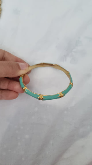 Bamboo style bangle bracelet|30295