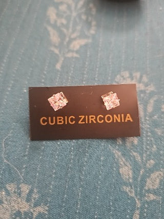Cubic Zirconium Silver Earrings