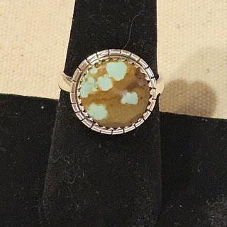Sterling #8 turquoise ring sz 7.25