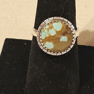 Sterling #8 turquoise ring sz 7.25