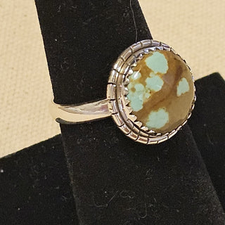 Sterling #8 turquoise ring sz 7.25
