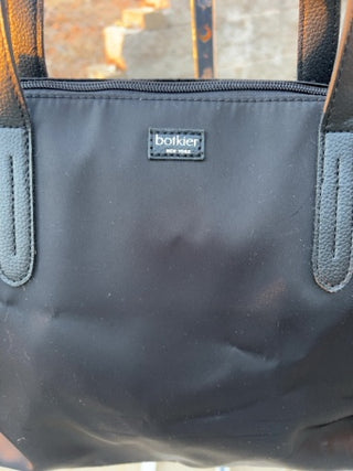 Botkier New York Bond Black Nylon Tote Bag with Vegan Leather Trim