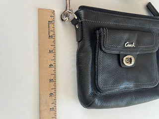 Black coach leather crossbody purse RSV|77884