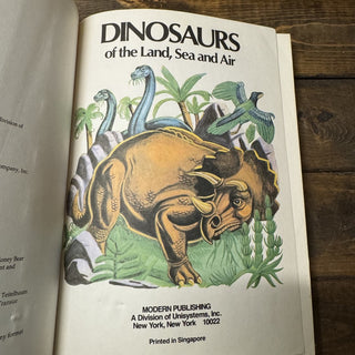 Vtg Dinosaurs of the Land, Sea and Air Book MTS|120064