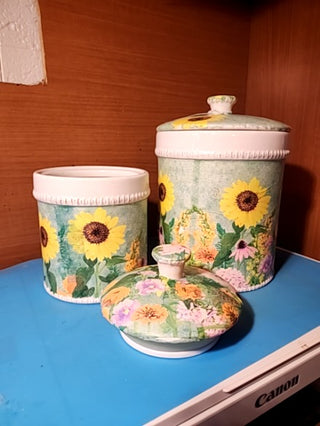 Sun flower canisters