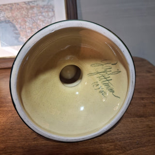 Vtg Gail PIttman Glazed Pottery Candle Holder RCD|120337