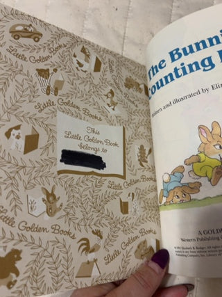 vintage Little Golden Book titled The Bunnies' Counting Book