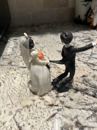 Vintage Funny Wedding Cake Topper "Reluctant Groom"  RCD