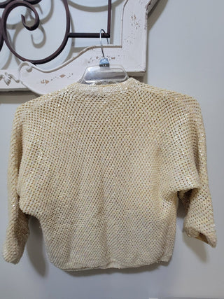 VTG Lamb Wool Sequin Jacket size 38 RCD|95571