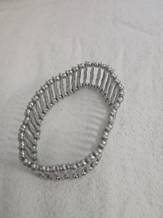 Beautiful Stretch Silvertone Bracelet