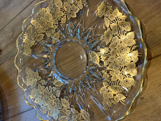 Cambridge Glass Plate w/gold 60s MTS