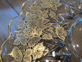 Cambridge Glass Plate w/gold 60s MTS