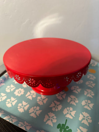 Cake Stand Metal Red MTS|115208