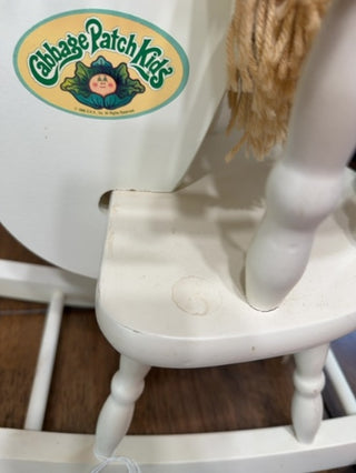 Vintage 1986 Coleco Cabbage Patch Kids Wooden Rocking Horse