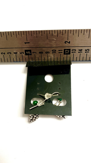 Silver Christmas pinecone earrings|131166