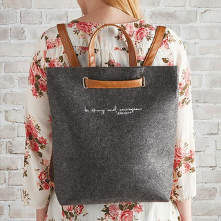 GREY FELT BACKPACK|48830