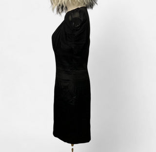 Maggy london black mesh dress 6 rsv|70205