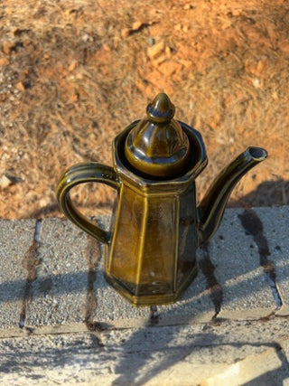AS IS vintage Pfaltzgraff Heritage Green stoneware coffee pot & lid
