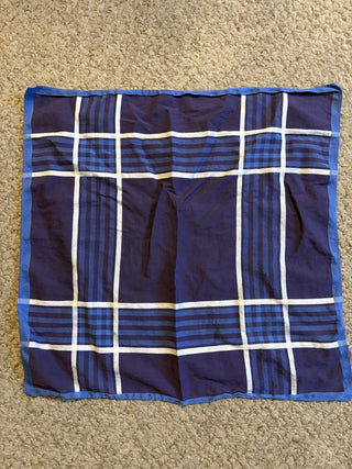 Blue and purple plaid handkerchief MTS
