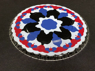 8.5" Turkish Pasabahce Hand Painted Glass Plate--SP MTS
