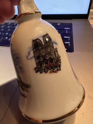 Paris Eiffel Tower White porcelain Bell  #62 VV MTS|97306