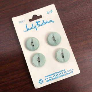 Vtg 4 Teal Buttons RSV