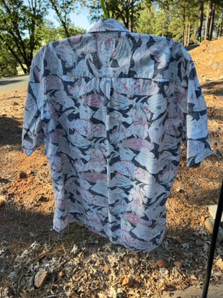 JP Vintage Cooke Street Men Large Honolulu Shirt Fish Made in USA Tropical