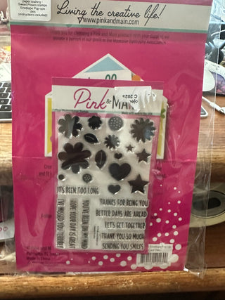 Pink & Main "Sweet Posies stamps & envelope pop-up dies (instructions included) RCD|103768